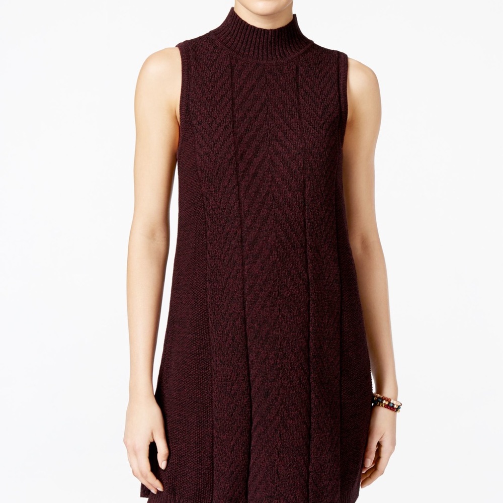 Knit turtleneck dress